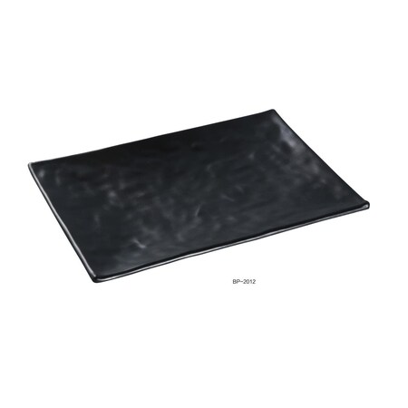Yanco Black Pearl-1 Rectangular Plate, Black - 12 in., 12PK BP-2012